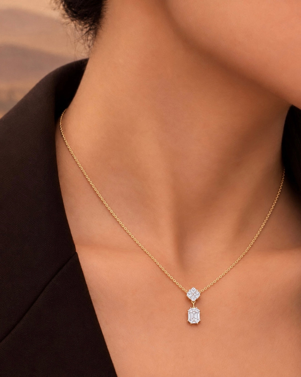 Essence Duo Pendant Necklace