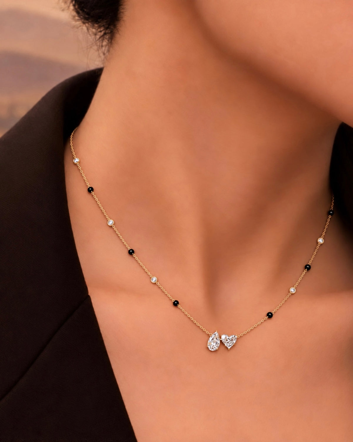 Jiya Duo Pendant Necklace